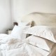 Lenjerie bumbac percal alb cu feston WHITE