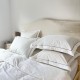 Lenjerie bumbac percal alb cu feston GREY