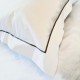Lenjerie bumbac percal alb cu feston GREY