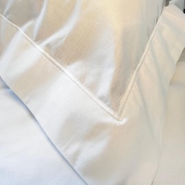 Set fete de perna bumbac percal cu feston WHITE