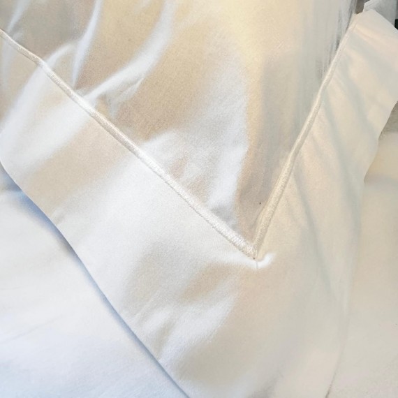 Set fete de perna bumbac percal cu feston WHITE