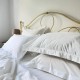 Set fete de perna bumbac percal cu feston WHITE