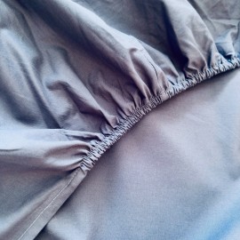 Cearsaf elastic bumbac percal INDIGO