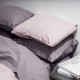 Cearsaf elastic bumbac percal GRI TAUPE